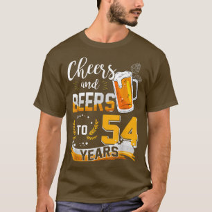 Camiseta 54.º Aniversário Da Saúde E Cervejas A 54 Anos De 