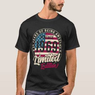 Camiseta 54. º Aniversário Vintage 1969 Bday Group 54 Anos