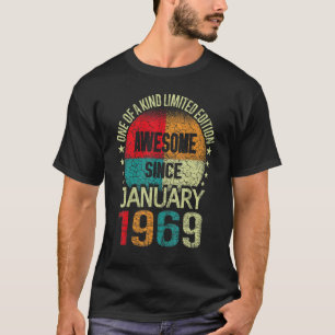 Camiseta 54 Anos De Esforço Desde Janeiro De 1969 Vintage 5