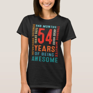 Camiseta 54 Anos De Idade 54 Anos De Awesom