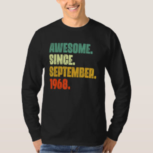 Camiseta 54 Anos de Idade Incrível Desde Setembro de 1968 5