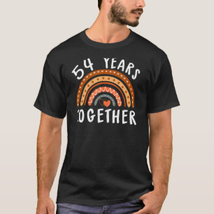 Camiseta 54 anos juntos 54 anos Casamento