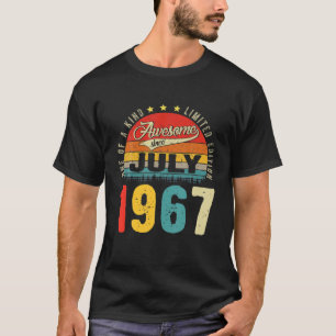 Camiseta 54 anos Vintage julho de 1967 Limited Edition 54T