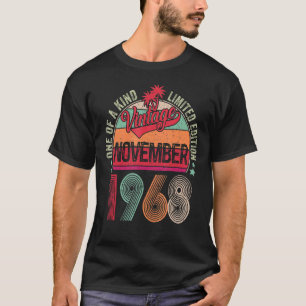 Camiseta 54 anos Vintage novembro de 1968 54º aniversário