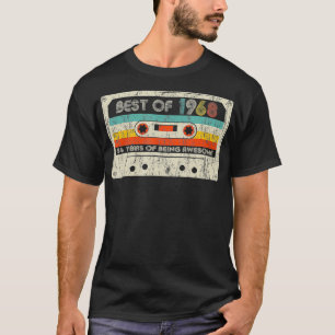 Camiseta 54th Birthday Gifts Best Of 1968 Cassette Tape Ret