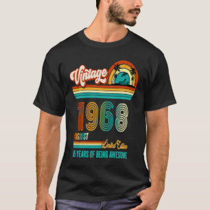 Camiseta 55º aniversário 55 anos é incrível desde 1 de agos