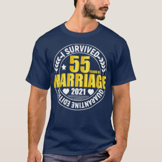 Camiseta 55º Aniversário do Casamento Oferece 55 Anos de An
