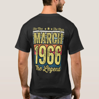 Camiseta 55º Aniversário O Homem O Mito A Lenda Mar