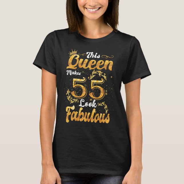 Camiseta 55º aniversário Oferece mulheres, 55º festa de ani (Frente)