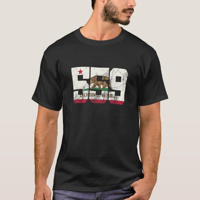 Camiseta 559 Código de área pavilhão do Estado da Califórni (Frente)