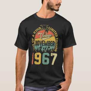 Camiseta 55. ª Vintage de aniversário novembro de 1967 55 a