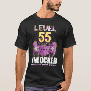 Camiseta 55. º Aniversário Gamer Boys Raparigas 55 anos de
