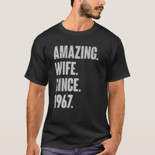 Camiseta 55 Aniversário De Casamento Para Sua Esposa Incrív