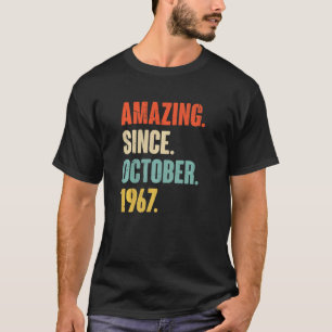 Camiseta 55 anos, 55 anos, aniversário incrível desde 1 de