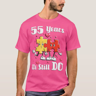 Camiseta 55 Anos Ainda Fazemos Quebra-Cabeça 55º Casamento
