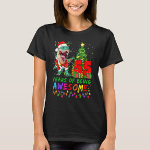 Camiseta 55 Anos De Dinossauro Incrível 55 Aniversário C