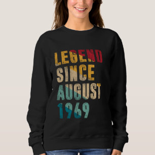 Camiseta 55 anos de idade de presente desde agosto de 1969