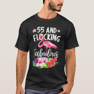 Camiseta 55 Anos De Idade E Fabulosa Garota Flamingo B