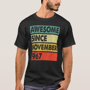 Camiseta 55 anos de idade incrível desde novembro de 1967 5
