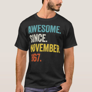 Camiseta 55 anos de idade incrível desde novembro de 1967 5