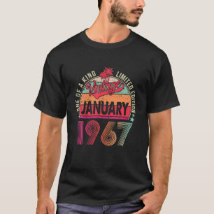 Camiseta 55 Anos De Idade Janeiro De 1967 Edição Limitada