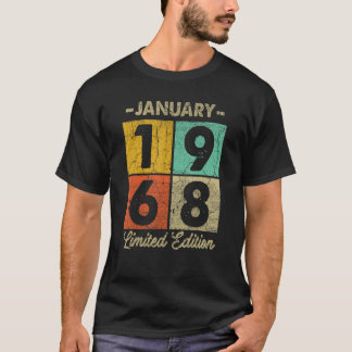 Camiseta 55 anos de idade Janeiro de 1968 55º aniversário