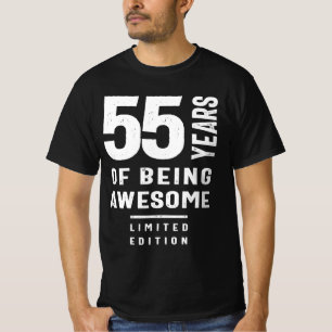 Camiseta 55 anos de ser incrível - 55.º aniversário
