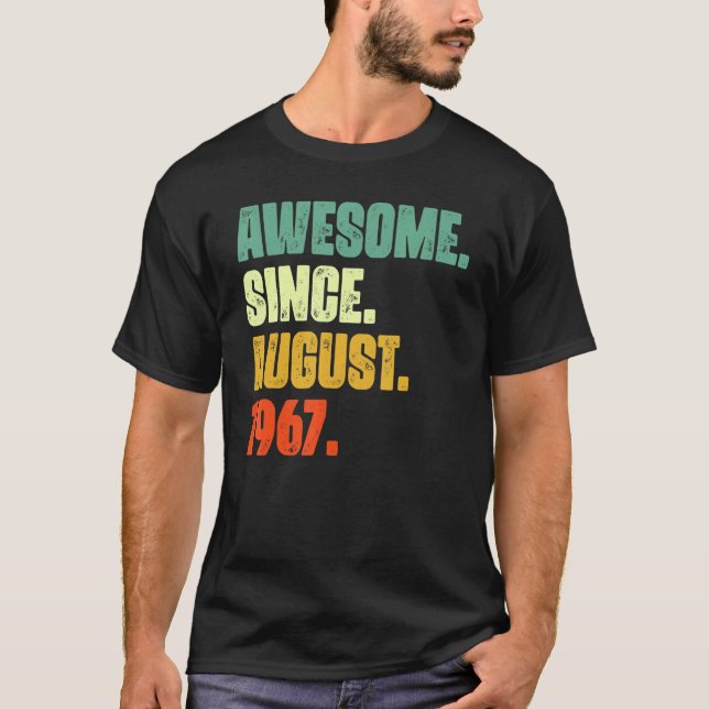 Camiseta 55 anos é incrível desde agosto de 1967 (Frente)