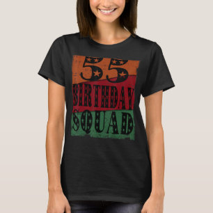 Camiseta 55 anos Esquadra de Aniversário 55.ª Vintage de An