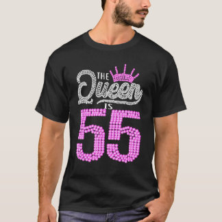 Camiseta 55 Anos Esta Rainha Tem 55 Anos De Nascimento Garo
