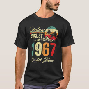 Camiseta 55 anos Vintage agosto de 1967 55º aniversário