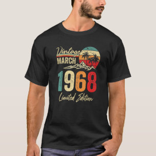 Camiseta 55 anos Vintage março 1968 55th Birthday Men