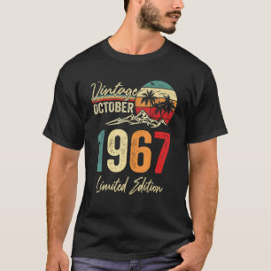 Camiseta 55 anos Vintage outubro de 1967 55º aniversário