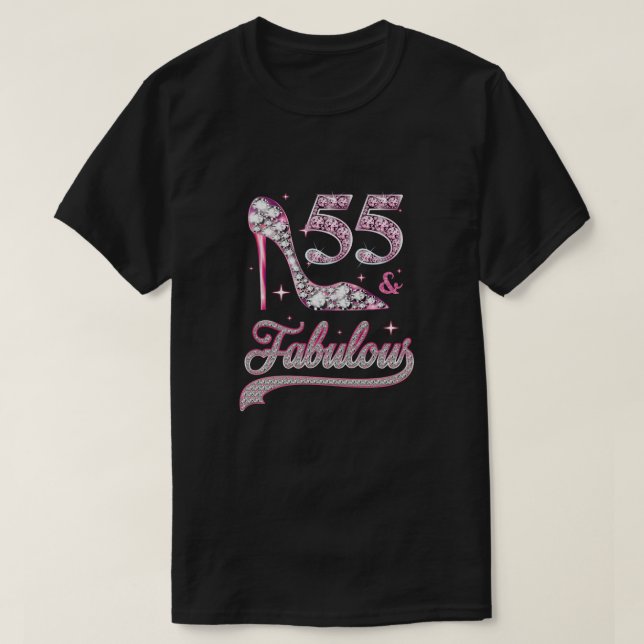 Camiseta 55 E Fabuloso 55 Anos 1964 55º Aniversário Gi (Frente do Design)