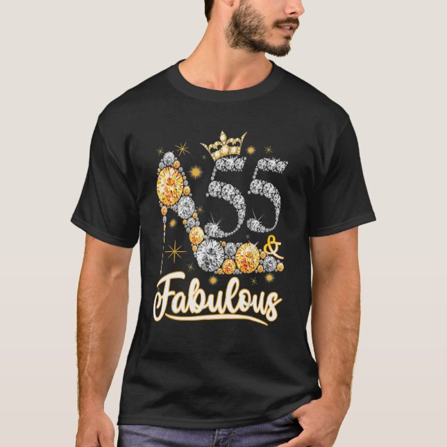 Camiseta 55 e Fabuloso Diamante C de 55 Anos de Idade (Frente)