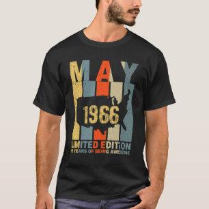 Camiseta 56º Aniversário De Maio De 1966 56 Anos De Esforço