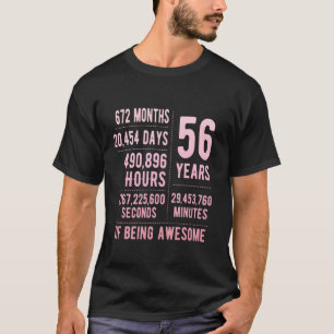 Camiseta 56º aniversário Homens Mulheres Engraçadas 56 anos