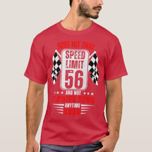 Camiseta 56º Aniversário - Sinal de Velocidade 56 Anos Engr