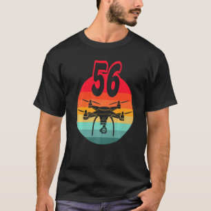 Camiseta 56.º aniversário I - Drones com controle remoto re
