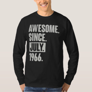 Camiseta 56 anos 56 anos Aniversário fantástico desde julho