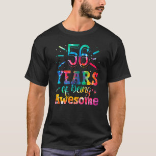 Camiseta 56 Anos De Estar Incrível Tie Dye 56 Anos De Idade