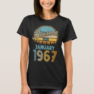 Camiseta 56 anos de idade incrível desde janeiro de 1967 56