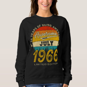 Camiseta 56 anos de idade incrível desde julho de 1966 56º 