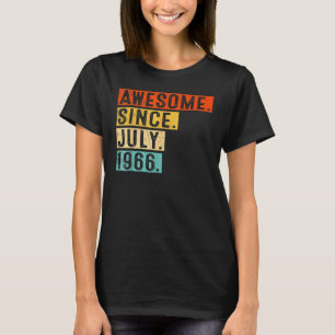 Camiseta 56 anos de idade incrível desde julho de 1966 56º