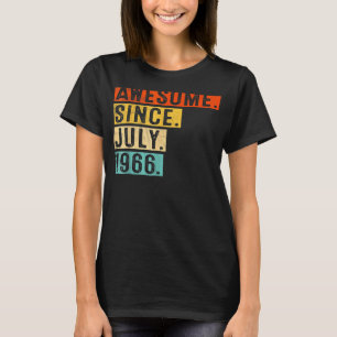 Camiseta 56 anos de idade incrível desde julho de 1966 56º