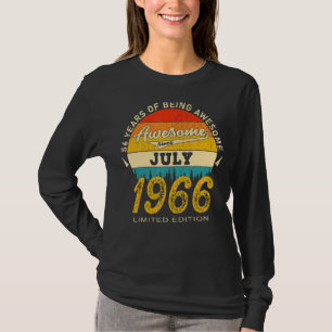 Camiseta 56 anos de idade incrível desde julho de 1966 56º