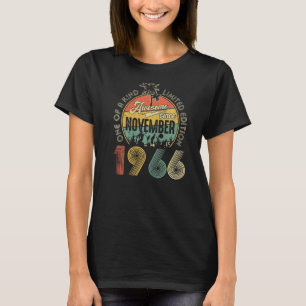 Camiseta 56 anos de idade incrível desde novembro de 1966 5