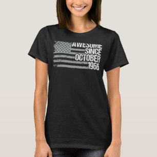 Camiseta 56 anos de idade incrível desde outubro de 1966 56