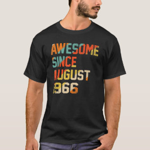 Camiseta 56 anos Engraçado desde agosto de 1966 56º