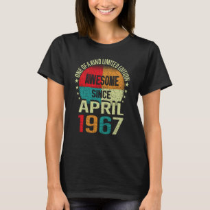 Camiseta 56 anos incrível desde ABRIL 1967 Vintage 56th Bir